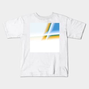 blue green white abstract texture Kids T-Shirt